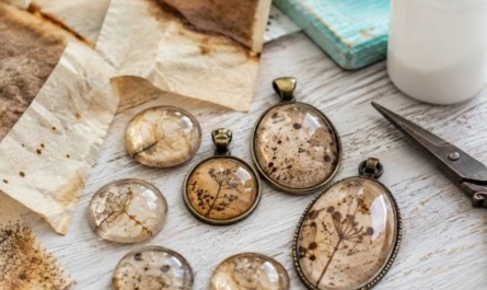 Cabochons mit Teebeutelpapier gestalten