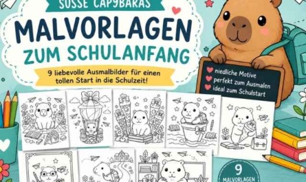 Capybara Malvorlagen zum Schulanfang