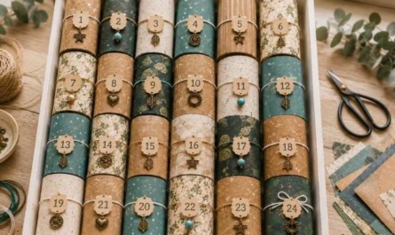 Edler Adventskalender aus Klopapierrollen