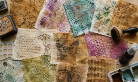 Teebeutel für Mixed Media gestalten – 10 Techniken für Collage Fodder und Hintergründe