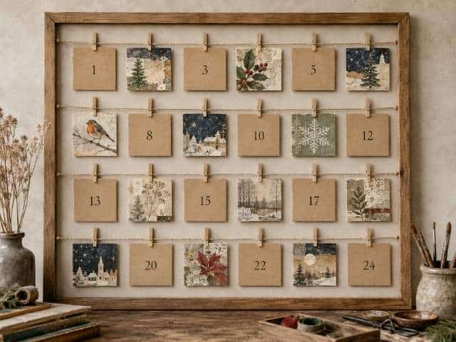 Adventskalender aus Mini-Collagen