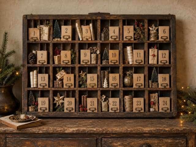 Adventskalender im Setzkasten
