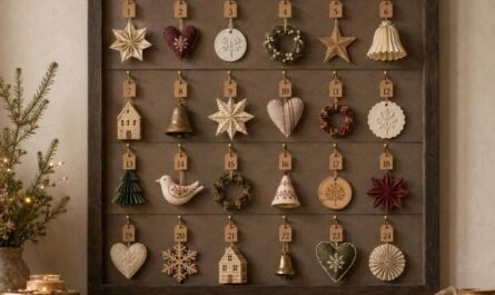 Adventskalender mit Weihnachtsanhängern