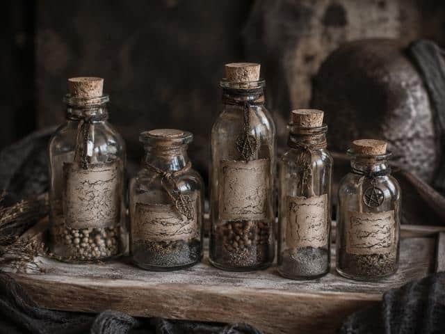 Apothekerflaschen aus Altglas