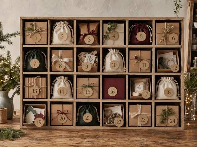 Bastel-Adventskalender mit 24 kleinen Bastelprojekten