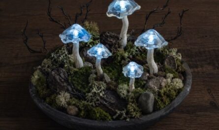 Leuchtende Pilze für einen verwunschenen Hexengarten