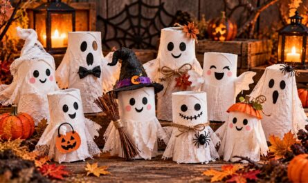 Halloween-Geister- aus-Klopapierrollen-basteln