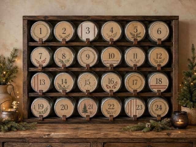 Adventskalender aus Konservendosen