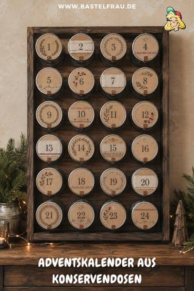 Adventskalender aus Konservendosen