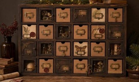 Adventskalender im Apothekerschrank