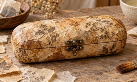 Altes Brillenetui mit Teebeutelpapier upcyceln – Vintage-Look wie altes Leder