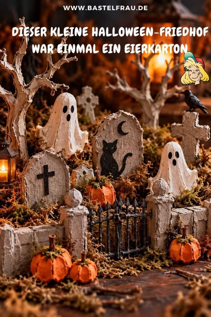 Dieser kleine Halloween-Friedhof war einmal ein Eierkarton
