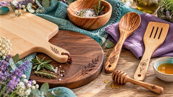 Küchenutensilien gravieren: So findest du das richtige Holz