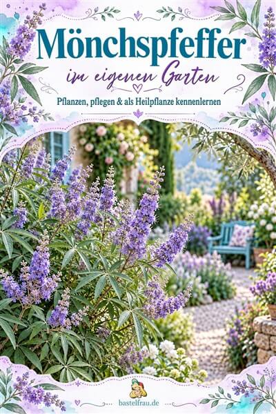 Pinterestbild zum Thema Mönchspfeffer pflanzen von einem Garten mit Mönchspfeffer