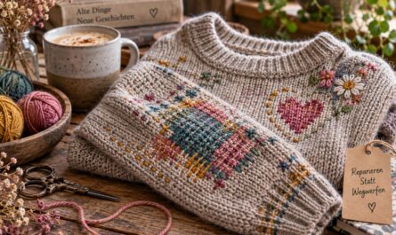 Visible Mending bei Stricksachen – Reparaturen, die man sehen darf