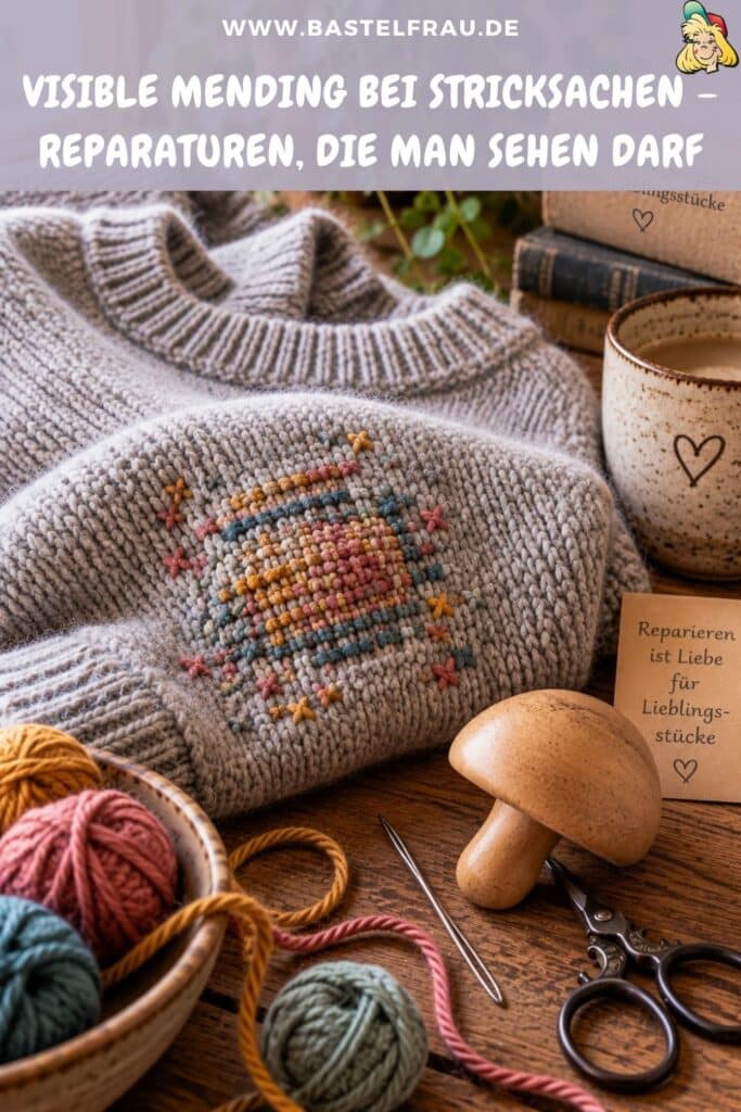 Visible Mending bei Stricksachen – Reparaturen, die man sehen darf