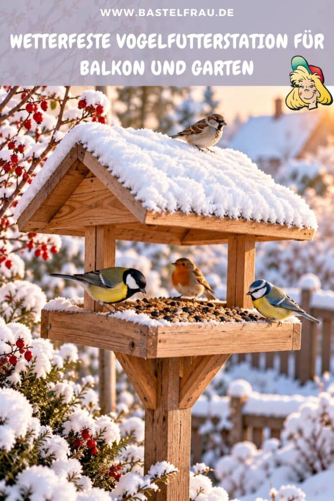 Wetterfeste Vogelfutterstation für Balkon und Garten