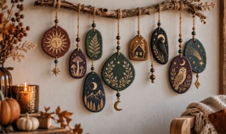 Celestial Wandbehang aus Modelliermasse