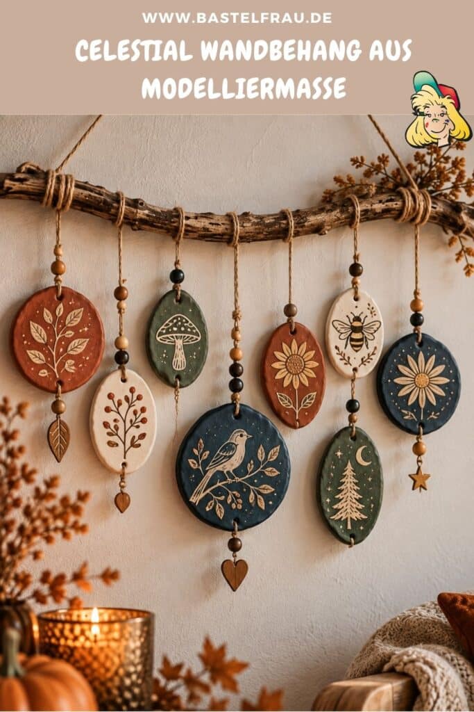 Celestial Wandbehang aus Modelliermasse