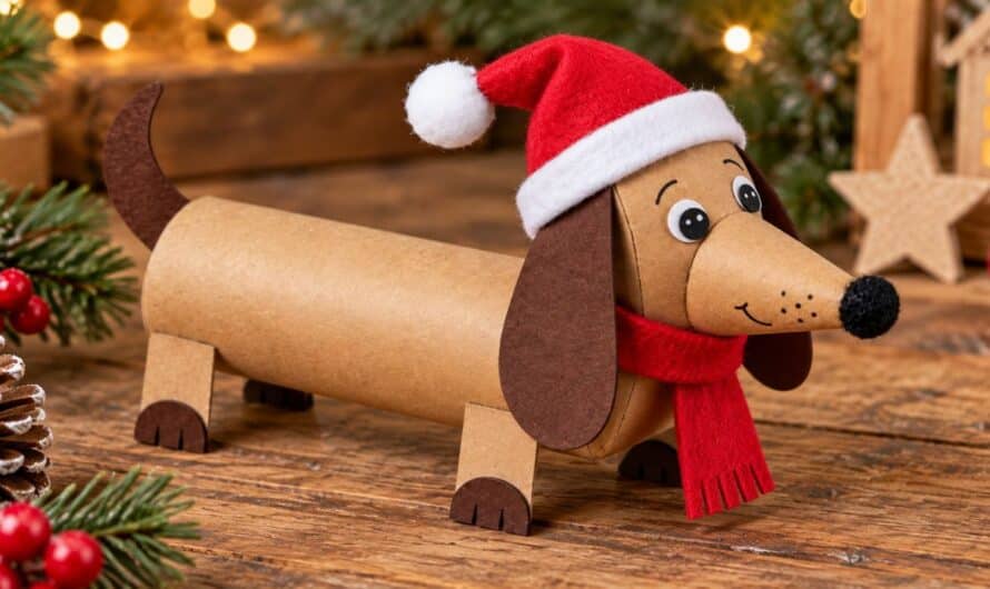 Weihnachtsdackel aus Klopapierrollen: So niedlich können leere Rollen sein